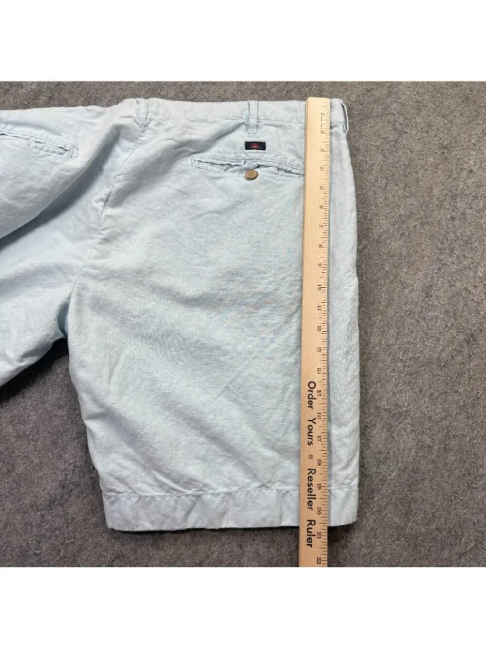 Faherty Tradewinds Linen Shorts Mens 40 Light Blue 10